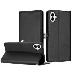 Premium PU Leather Folio Wallet Front Cover Case with Card Holder Slots and Wrist Strap for Samsung Galaxy A06 5G (Black) Premium PU Leather Folio Wallet Front Cover Case with Card Holder Slots and Wrist Strap for Samsung Galaxy A06 5G (Black)