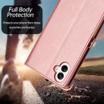 Wholesale Premium PU Leather Folio Wallet Front Cover Case with Card Holder Slots and Wrist Strap for Samsung Galaxy A06 5G (Red)