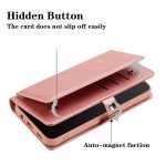 Wholesale Premium PU Leather Folio Wallet Front Cover Case with Card Holder Slots and Wrist Strap for Samsung Galaxy A14 5G (Navy Blue)