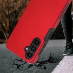 Wholesale Glossy Dual Layer Armor Defender Hybrid Protective Case Cover for Samsung Galaxy A14 5G (Red)