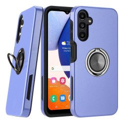 Dual Layer Armor Hybrid Stand Ring Case for Samsung Galaxy A14 5G (Purple)