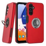 Wholesale Dual Layer Armor Hybrid Stand Ring Case for Samsung Galaxy A14 5G (Red)