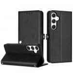 Wholesale Premium PU Leather Folio Wallet Front Cover Case with Card Holder Slots and Wrist Strap for Samsung Galaxy A16 5G (Black)