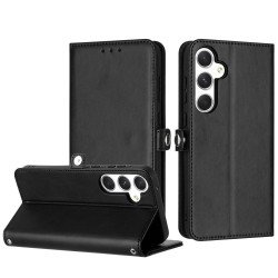 Premium PU Leather Folio Wallet Front Cover Case with Card Holder Slots and Wrist Strap for Samsung Galaxy A16 5G (Black) Premium PU Leather Folio Wallet Front Cover Case with Card Holder Slots and Wrist Strap for Samsung Galaxy A16 5G (Black)