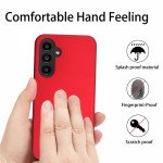 Wholesale Glossy Dual Layer Armor Defender Hybrid Protective Case Cover for Samsung Galaxy A34 5G (Red)