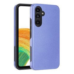 Glossy Dual Layer Armor Defender Hybrid Protective Case Cover for Samsung Galaxy A34 5G (Purple)