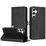 Wholesale Premium PU Leather Folio Wallet Front Cover Case with Card Holder Slots and Wrist Strap for Samsung Galaxy A35 5G (Black)