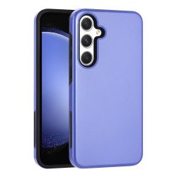 Glossy Dual Layer Armor Defender Hybrid Protective Case Cover for Samsung Galaxy A35 5G (Purple)