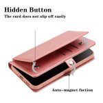 Wholesale Premium PU Leather Folio Wallet Front Cover Case with Card Holder Slots and Wrist Strap for Samsung Galaxy A54 5G (Red)
