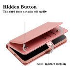 Wholesale Premium PU Leather Folio Wallet Front Cover Case with Card Holder Slots and Wrist Strap for Samsung Galaxy A54 5G (Purple)