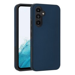 Glossy Dual Layer Armor Defender Hybrid Protective Case Cover for Samsung Galaxy A54 5G (Navy Blue)
