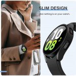 Wholesale Tempered Glass Screen Protector Full Coverage Shockproof Cover Case for Samsung Galaxy Watch 5 [40MM] (Black)