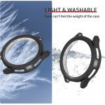 Wholesale Tempered Glass Screen Protector Full Coverage Shockproof Cover Case for Samsung Galaxy Watch 5 [40MM] (Black)