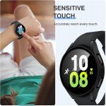 Wholesale Tempered Glass Screen Protector Full Coverage Shockproof Cover Case for Samsung Galaxy Watch 5 [44MM] (Black)