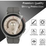 Wholesale HD Tempered Glass Full Edge Protection Screen Protector for Samsung Galaxy Watch 5 Pro [45MM] (Clear)