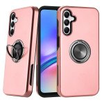 Dual Layer Armor Hybrid Stand Ring Case for Samsung Galaxy A15 5G (Rose Gold)