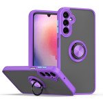 Tuff Slim Armor Hybrid Ring Stand Case for Samsung Galaxy A24 4G (Purple)