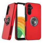 Wholesale Dual Layer Armor Hybrid Stand Ring Case for Samsung Galaxy A24 4G (Red)