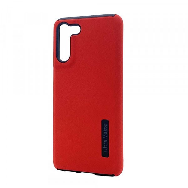 Wholesale Ultra Matte Armor Hybrid Case for Samsung Galaxy S21 FE 5G (Red)