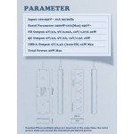 Wholesale Multi Port Power Strip 5 Outlets, 3 USBA PD/QC 3.0 Ports and 1 USBC 20W PD, with Switch Button SC5415 for Universal Cell Phone And Devices (White)