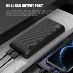 Wholesale USB/Type-C Outputs Ultra Slim 20000mAh Universal Battery Pack Portable Charger Power Bank SL20DD for Universal Cell Phone And Devices (Black)