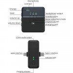 Wholesale Premium Dual Mic Wireless Microphone with iPhone and Type C Adapter for Audio Recording for Universal Cell Phone, Device and More (Black)