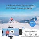 Wholesale Premium Dual Mic Wireless Microphone with iPhone and Type C Adapter for Audio Recording for Universal Cell Phone, Device and More (Black)