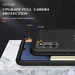 Wholesale Dual Layer Armor Hybrid Stand Ring Case for Samsung Galaxy A03s (USA), A02s (Black)