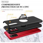 Wholesale Dual Layer Armor Hybrid Stand Ring Case for Samsung Galaxy A03s (USA), A02s (Black)