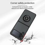 Wholesale Full Body Protection Armor Hybrid 360 Ring Stand Protection Case for Samsung Galaxy Z Flip 3 5G (Red)