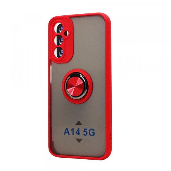 Wholesale Tuff Slim Armor Hybrid Ring Stand Case for Samsung Galaxy A14 5G (Red)