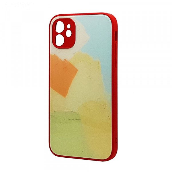 Wholesale Bumper Edge Protection Abstract Pastel Color TPU Cover Case for Apple iPhone 11 [6.1] (Red)