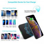 Wholesale Slim and Simple 10W Max Fast Wireless Charging Pad T511 for Universal Qi Compatible Phone Device (Black)