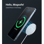 Wholesale MagLeap Magsafe Style Magnetic Wireless Charger 15W Fast Charge with PD Adapter T517 for Apple iPhone 12 12 Pro Max / 12 Pro / 12 / 12 Mini / Magsafe Case (White)