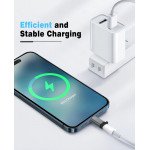 Wholesale Lightning to Type-C (USB-C) Fast Charging Adapter Keychain Connector for Phones and Tablets for Universal Cell Phone, Device and More (Black)