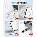 Wholesale Lightning to Type-C (USB-C) Fast Charging Adapter Keychain Connector for Phones and Tablets for Universal Cell Phone, Device and More (Black)