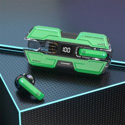 Futuristic Wireless Bluetooth TWS Headphones with Power Display - Universal Compatibility TC04 for Universal Cell Phone And Bluetooth Device (Green) Futuristic Wireless Bluetooth TWS Headphones with Power Display - Universal Compatibility TC04 for Universal Cell Phone And Bluetooth Device (Green)