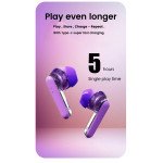 Wholesale Smart Touch Bluetooth TWS Headset with Transparent Charging Case and Earbuds TC10 for Universal Cell Phone And Bluetooth Device (Purple)