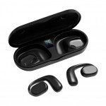 Wholesale TWS Open Ear Style Bluetooth Wireless Stereo Music Gaming Earbuds Headset Headphones With Battery Display TC18 for Universal Cell Phone And Bluetooth Device (Black)