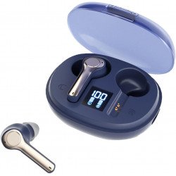 Supreme Sound Full In-Ear TWS Bluetooth Headphones with Advanced Battery Display TC31 for Universal Cell Phone And Bluetooth Device (Navy Blue)
