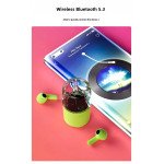 Wholesale Portable Wireless Bluetooth TWS Headphones with Speaker Charging Case - RGB Lights and Transparent Design TC60 for Universal Cell Phone And Bluetooth Device (Pink)
