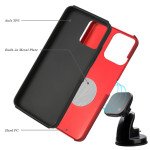 Wholesale Glossy Dual Layer Armor Defender Hybrid Protective Case Cover for T-Mobile Revvl 6 5G / Boost Mobile Celero 5G 2023 (Red)