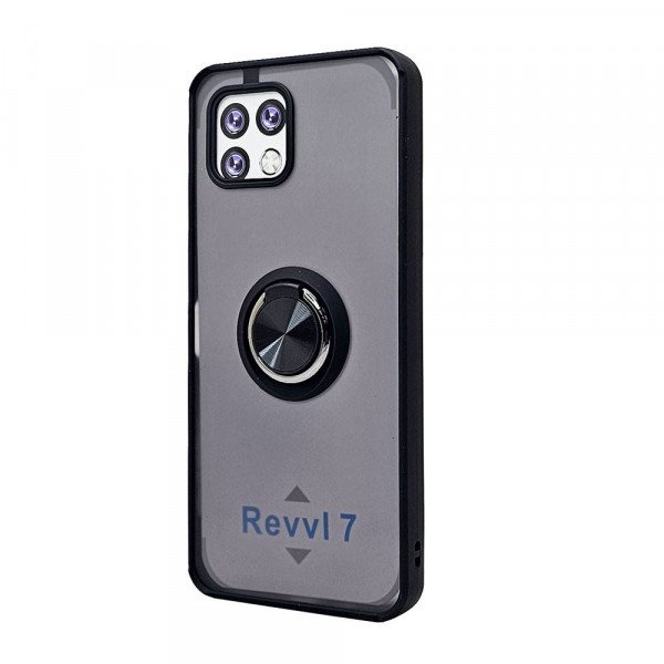 Wholesale Tuff Slim Armor Hybrid Ring Stand Case for T-Mobile Revvl 7 5G (Black)