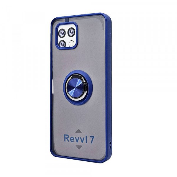 Wholesale Tuff Slim Armor Hybrid Ring Stand Case for T-Mobile Revvl 7 5G (Navy Blue)