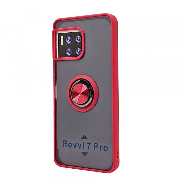 Wholesale Tuff Slim Armor Hybrid Ring Stand Case for T-Mobile Revvl 7 Pro 5G (Red)
