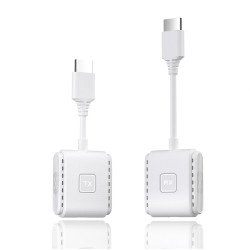 Wireless Type C to HDMI TV Video Transmitter Receiver Set - 1080P HD Display Streaming Adapter for Universal Cell Phone And Bluetooth Device (White) Wireless Type C to HDMI TV Video Transmitter Receiver Set - 1080P HD Display Streaming Adapter for Universal Cell Phone And Bluetooth Device (White)