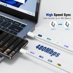 Wholesale USB-C to USB-C - High-Speed 20W PD Fast Charging Braided Flexible Type C Cable (White) for Universal Cell Phone, Device and More (White)