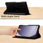 Wholesale 360 Degree Rotation Flip Cover Leather Kickstand Protective Cover Case for Samsung Galaxy Tab A9 (Navy Blue)