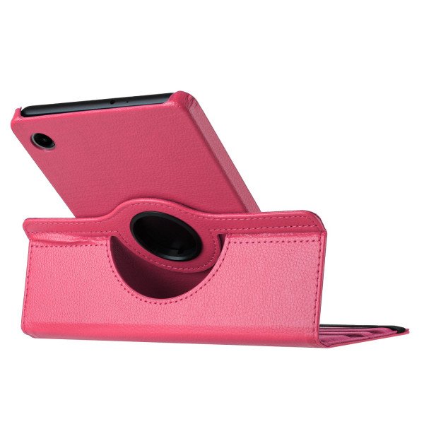 Wholesale 360 Degree Rotation Flip Cover Leather Kickstand Protective Cover Case for Samsung Galaxy Tab A9 (Hot Pink)