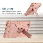 Wholesale Full Body Shockproof Protection Rugged Tech Armor Kickstand Tablet Case for Samsung Galaxy Tab A9 (Rose Gold)